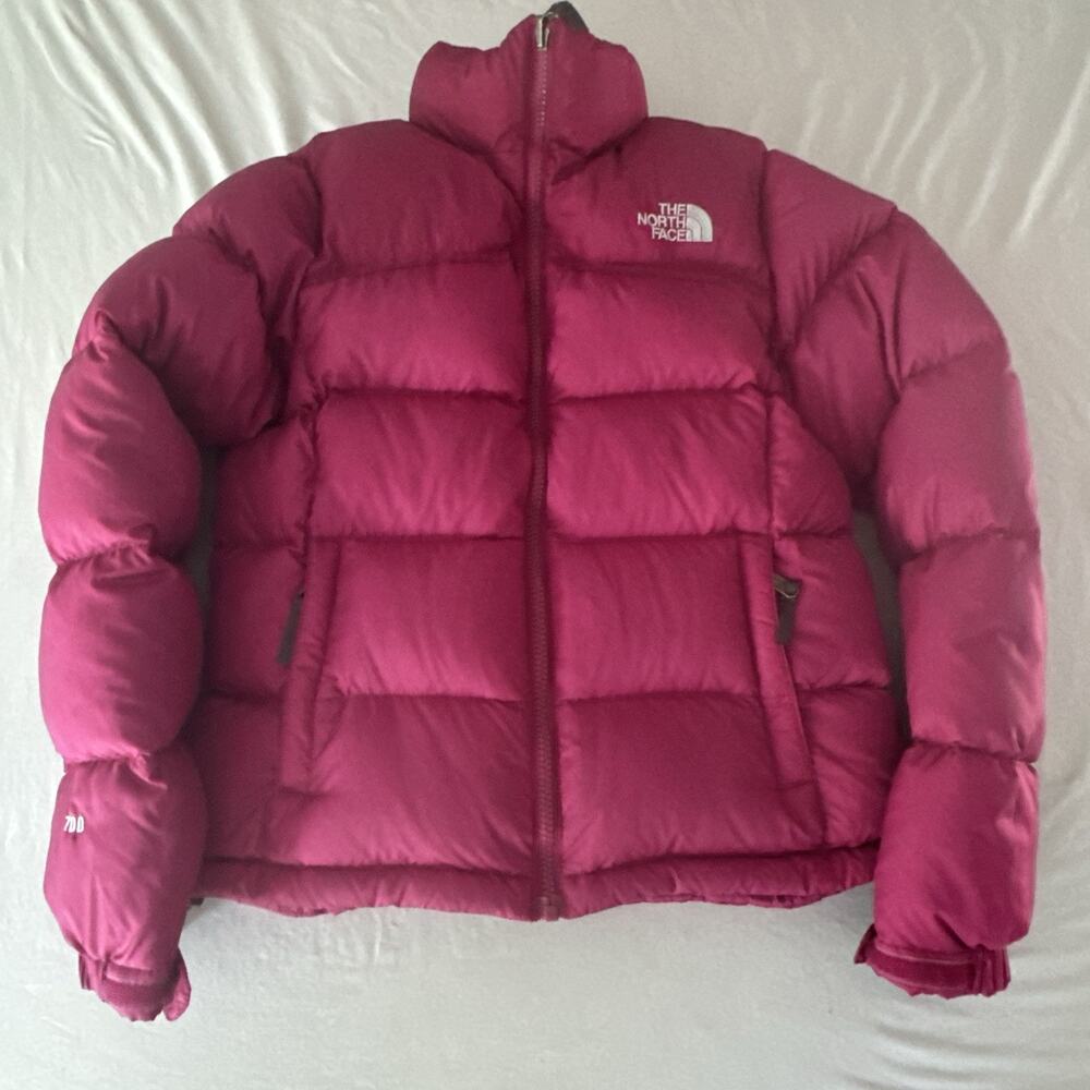 North Face Retro 96 Pink Nuptse 700 Small Down Puffer Jacket Winter Vintage Coat